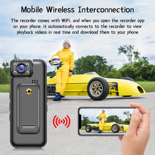 99cd9c03d1336235 1080P HD WiFi Mini Portable Digital Video Recorder Color Screen Wearable Camera Night Vision Police Cam Small Bike Camcorder