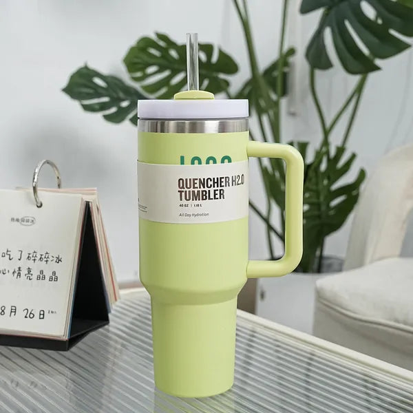 99d2cdfefbd87acd Mugs Ready To Ship Quencher Tumblers H2.0 40oz Stainless Steel Cups with Silicone handle Lid And Straw 2nd Generation Car mugs Keep Drinking Cold Water Bottles 514