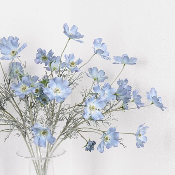 99dd87ee61b56948 2 Pcs Artificial Fake Flowers Plants Cosmos Silk Flower Arrangements Wedding Bouquets Decorations Plastic Floral Table Centerpieces for Home Kitchen Garden Party Decor Approx 23.6'' High - White