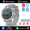 99e6e5366a4fefad New GPS Track Smart Watch Men AMOLED HD Screen Outdoor Sports Fitness Heart Rate NFC IP68 Waterproof Bluetooth Call Smart Watch