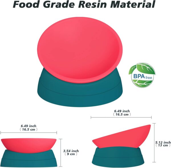 99f464fcabe08030 2Pcs Cat Bowls Elevated Cat Food Bowl Adjustable Cat Dish Anti-Slip and Anti-Noise Raised Cat Bowl Protecting Pet’s Spine Thickened Plastic Bowl Suitable for Indoor Cats, 17 Oz