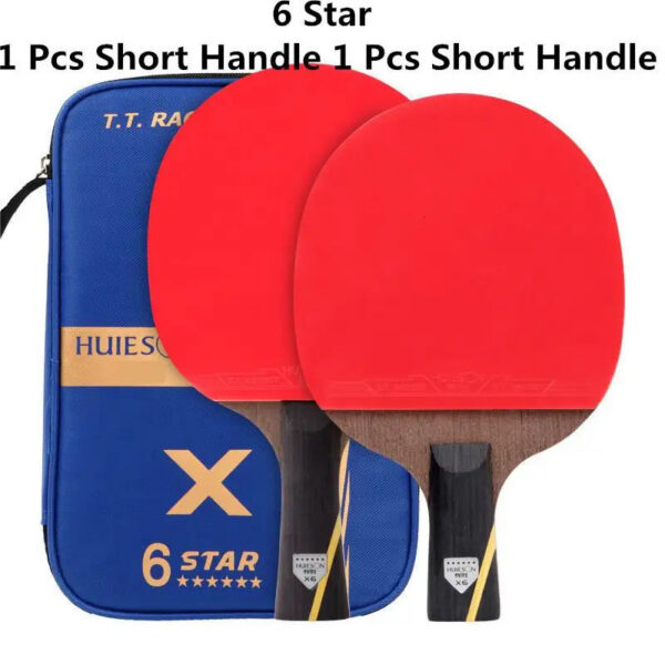 99f61e54798f96c5 HUIESON 6 Star 2Pcs Carbon Table Tennis Set Super Powerful Ping Pong Raet Bat For Adult Club Training New Upgraded