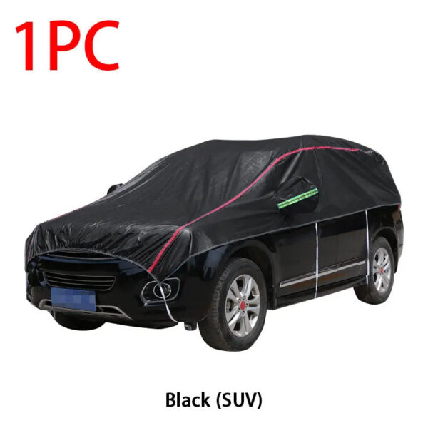 9a00de2288fef36b Universal Half Car Cover Waterproof Outdoor Cover Oxford Sun Rain Uv Protection Dustproof Snowproof Car Body Cover for SUV Sedan