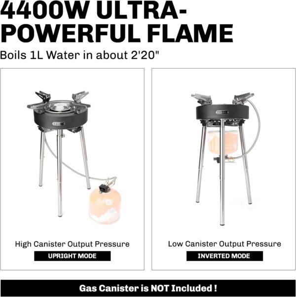 9a0aab6301271692 Fire Maple Saturn X 4400W-11000W High-Power Camping Gas Stove Double-preheater Foldable Split Gas Burner with Adjustable Legs Portable Cooking Gas Stove with Carry Case