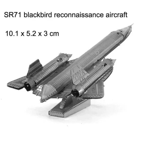 3D Metal Military J-20 J-10B SU-34 KA-50 Fighter UFO RAH-66 Helicopter DIY Handmade Assemble Model Jigsaw Puzzles