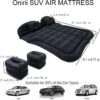Inflatable SUV Air Mattress 3 in 1 Thickened Flocking Inflatable Car Camping Travel Air Mattress with 2 Pillows & Air Pump,Portable Car Sleeping Bed for SUV|MPV|Minivan