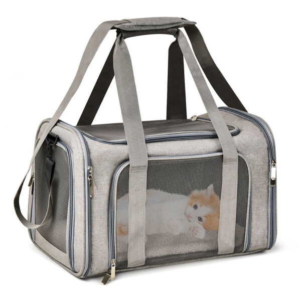 9a39b75c9892ad50 Carrier Bag Soft Side Backpack Cat Pet Carriers Dog Travel Bags Airline Approved Transport For Small Dogs Cats Outgoing