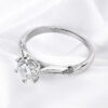 Smyoue D Color 1-3 Carat Solitaire Moissanite Engagement for Women Sparkling Lab Grown Diamond Band Ring Sier Jewelry