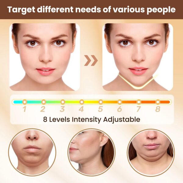 9a4644b519479da2 Electric V Face Lifting Beauty Device 6 Modes 8 Levels EMS Micro-current Firming Facial Massager Double Chin Removal Skin Care