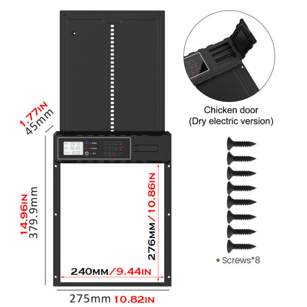 Coop Intelligent Timer Electric Aluminum Timing Opener Auto Chicken Door Farm Automatic Management Tool