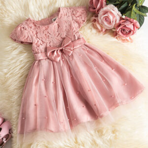 9a55970634eb3ab4 Baby for Wedding Party 1st Birthday Pink Princess Dress Kid Bridesmaids 1-5Y Cute Infant Girls Vestidos Elegant Gown