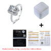 AETEEY Moissanite Diamond Square Ring D Color 1CT 2CT Real Sterling Sier For Women Wedding Fine Jewelry VVS Clarity RI019