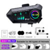 9a693a2a27122627 1/2x Music Interphone Bluetooth 5.3 Motorcycle Helmet Intercom Headset Waterproof 300m Intercomunicador Speaker Earphone