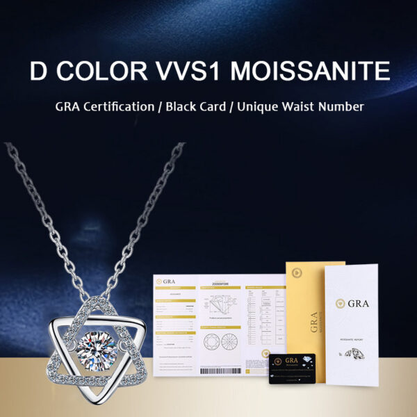 9a6ba5663b0773bd 14K White Gold Real GRA Moissanite For Women Sterling Sier 0.5ct Lab Diamond Necklace Fine Jewelry