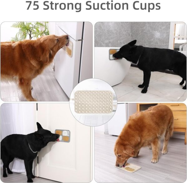MateeyLife 3PCS Lick Mat for Dogs and Cats with Suction Cups, Dog Lick Mat for Anxiety Relief, Dog Toys to Keep Them Busy, Dog Enrichment Toys for Bathing, Cat Peanut Butter Lick Pad for Boredom