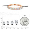 Bamoer U Moissanite Half Eternity Band Round Cut Diamond Sterling Sier Finger Ring Wedding Fine Jewelry Gifts