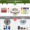 9aacd07b0aa831b3 Double Burner Butane Stove, Butane Camping Stove Kit with Carrying Case, Portable Auto Ignition Camping Burner for RV, Apartments, Outdoor