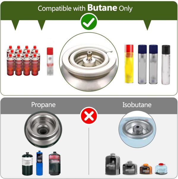 9aacd07b0aa831b3 Double Burner Butane Stove, Butane Camping Stove Kit with Carrying Case, Portable Auto Ignition Camping Burner for RV, Apartments, Outdoor