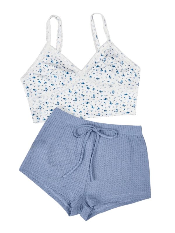 9aad11d7c464ffa5 SweatyRocks Women's Summer Strawberry Print Cami Top and Shorts Sleepwear Pamas Set