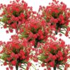 9ab33faa9dc6dde3 Grunyia Artificial Flowers Outdoor UV Resistant Fake Plants Indoor Outside Hanging Planter Home Garden Decor, 10 Bundles (Pink)