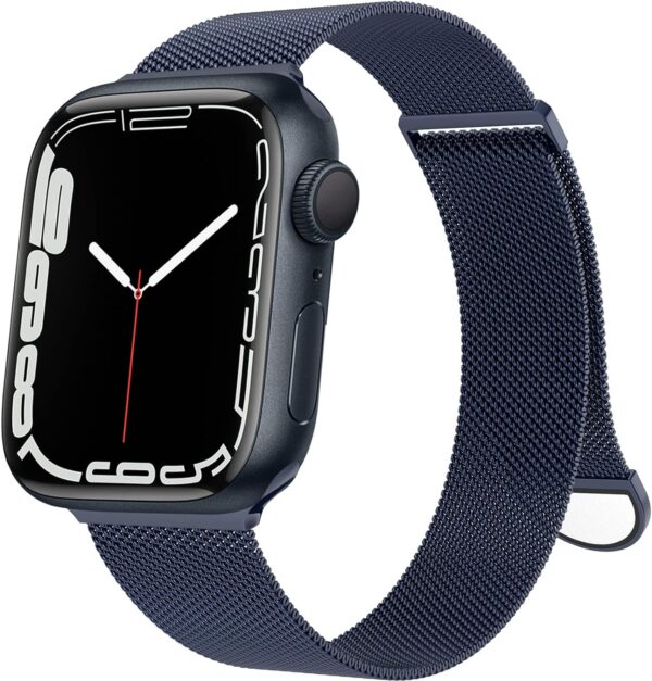 9ab6442e6684d9a8 OULUOQI Compatible with Apple Watch Band Series 9, Ultra/Ultra 2, SE 8 7 6 5 4 3 2 1 38mm 40mm 41mm 42mm 44mm 45mm 49mm Women and Men, Stainless Steel Milanese Loop Magnetic Clasp Replacement for
