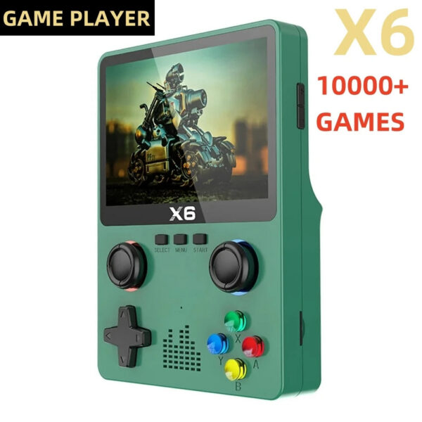 New Consoles X6 3.5Inch IPS Screen Handheld Player Dual Joystick 11Simulators GBA Video Game Console for Kids Gi