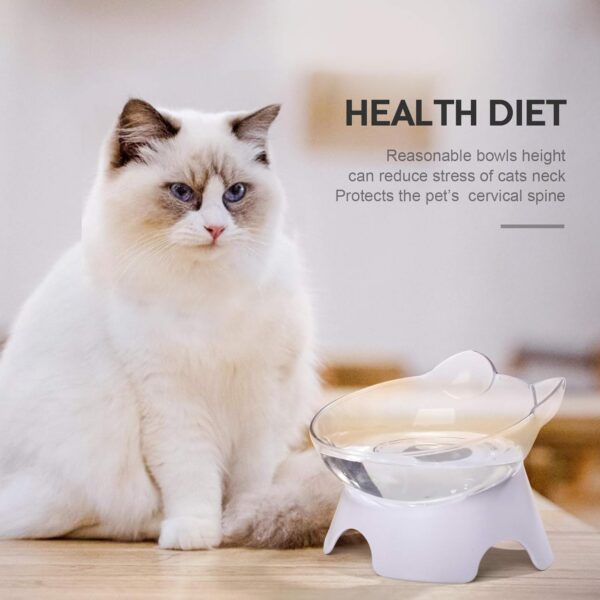 MILIFUN Raised Cat Food Bowls with Stand, Cat Dishes for Food or Water, Cat Tilted Bowl, Pet Dish with Stand