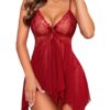 Avidlove Lingerie for Women Lace Babydoll Sleepwear Boudoir Outfits Plus Size Langeray XS-5XL