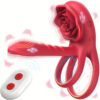 9adc8b5d8deb6d28 Rose Ring Vibrator Powerful Sleeve Sucking Stimulator G-spot Female Nipple Clitoral Massager Sex Toy for Couple