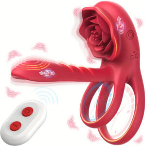 9adc8b5d8deb6d28 Rose Ring Vibrator Powerful Sleeve Sucking Stimulator G-spot Female Nipple Clitoral Massager Sex Toy for Couple