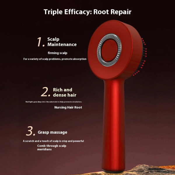 9ae07e66acead462 Electric Vibration Massage Comb Red Light Therapy Hair Growth Massage Scalp Brush Anti Hair Loss Liquid Oil Applicator Hair Care