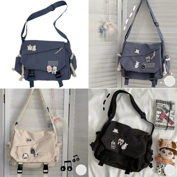 9af12d484a4ee4b1 Nylon Handbags Shoulder Large Capacity Crossbody For Teenager Messenger Bag Student School Bags