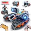 9af631ea34fede15 724pcs 4 in 1 City Technical Programming RC Robot Building Kit Stem Racing Car 6-16 Year Old Kids Bricks Toys for Boys Gifts