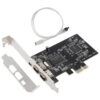 PCI-E PCI Express FireWire Card, IEEE 1394 Controller Card with Firewire Cable, for Video, Audio