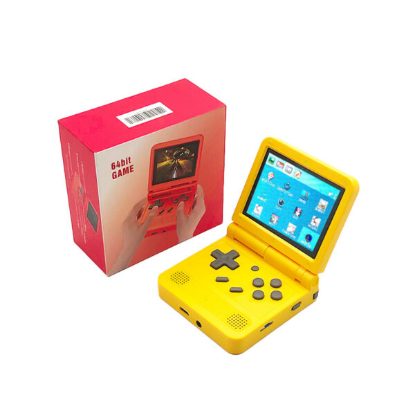 Coopreme V90 3.0 Inch IPS Screen Flip Handheld Open System Game Console 16 Simulators PS1 Children's gifts