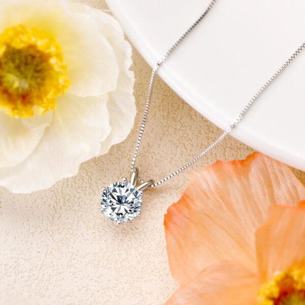 9b0e63c1f5975c57 Lnngy 6.5mm 1CT Moissanite Earrings Pendant Necklace Original 925 Sterling Silver Earring For Valentine's Day Jewelry Set Gift