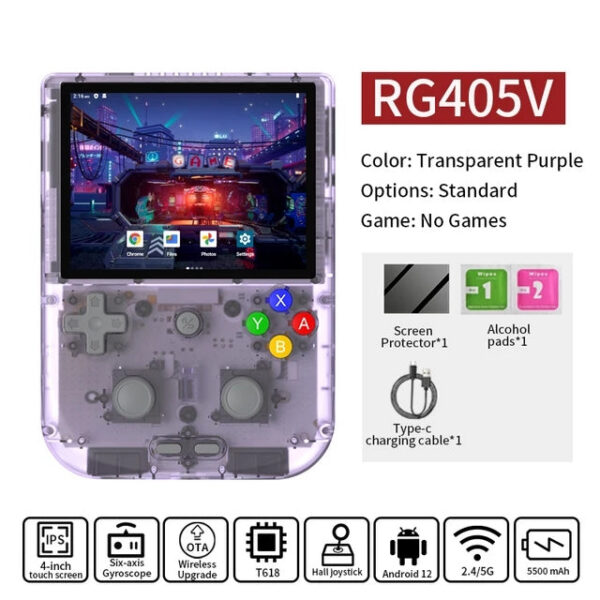 9b3db96abaecd61b ANBERNIC RG405V Video Handheld Console 4" IPS HD Touch Screen Android 12 System T618 64-bit Wifi Portable Retro Game Player