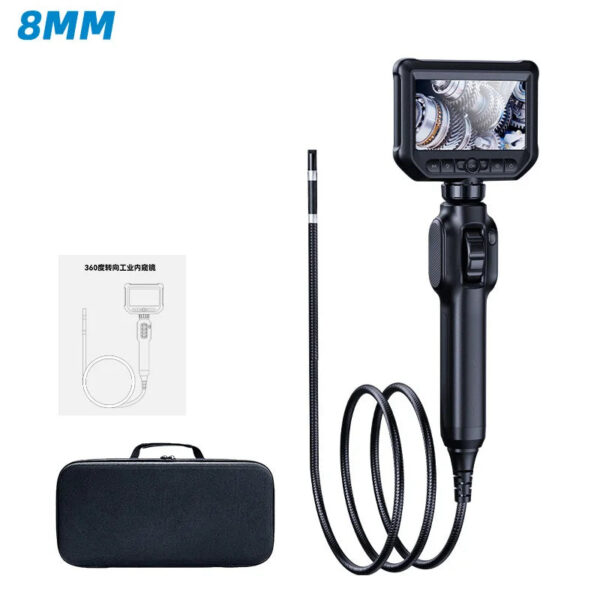 KERUI 2MP Industrial Endoscope Camera with 4.3-inch IPS Screen 360 Degree Rotation Inspection Camera Borescope for Cars Pipe
