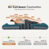 Single Size Camping Air Mattress with Built in Foot Pump, Inflatable Bed Blow Up Mattress Sleeping Pad