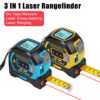 9b4e7ac18debdf8d 3 in 1 Laser Rangefinder 5M Tape Measure Ruler LCD Display with Backlight Distance Meter Building Measurement Device