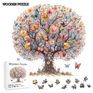 9b54e56a542b5104 Tree of Life Creative Wooden Puzzle Irregular fragmented wooden toys Handmade decorations - Christmas gifts, birthday gifts