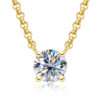 AnuJewel D Color 1ct 2ct 3ct Moissanite Diamond Gold Plated Pendant Necklace For Women Anniversary Gifts Wholesale