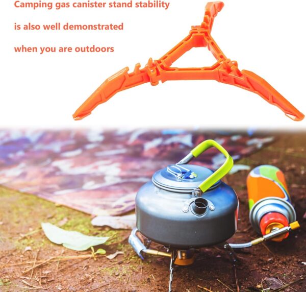 1 PCS orange gas tank stove stand tripod，Foldable gas tank stand，Outdoor stove flat gas tank stand，Gas tank stand，Gas tank support，Suitable for outdoor camping hiking picnic cooking