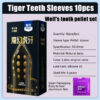 Hyaluronic Acid Condom Ultra Thin Large Size 54mm Penis Sleeves10pcs Wolf Tooth Pellet Condom Delay for Men Safer Sex Toy