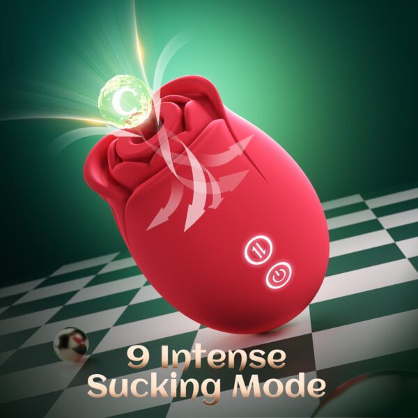 Toy Women-Allovü Sucking Clitoral Nipple Stimulator with 18 Modes, G-spot Dildo Vibrator Rose Sucker, Personal Massager for Women Female Couples Adult Sex Games