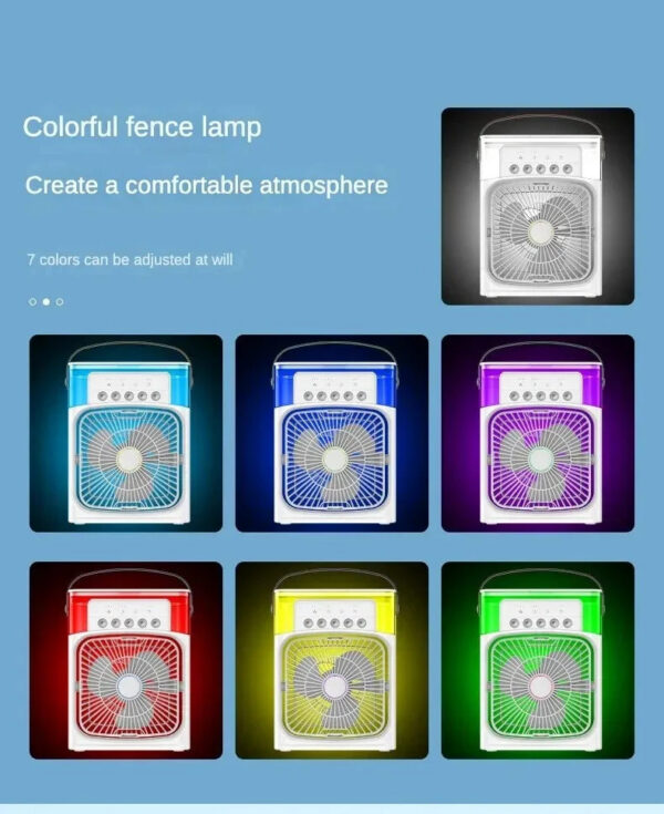 9b7f49e915f6963c Modern portable LED night light humidifier USB electric 3 in 1 fan for room, kitchen, office home-appliance