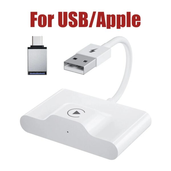 Wireless CarPlay Adapter for Android/Iphone IOS Convert Wired CarPlay to Wireless Dongle Plug Paly USB/Type-C Auto Car Adapter