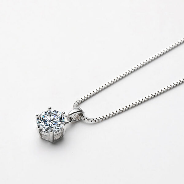 9b80573802341092 GRA Certified 1-10ct Moissanite For Women Wedding Bridal S Sier VVS1 Diamond Pendant Necklace Plated Jewelry