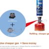 9b87be14f1cae1ac Gas Refill Adapter,Isobutane fuel refill,Isobutane Canister Shifter,Lindal Valve Canister Shifter,Gas Saver Plus,Air Vent Function,Backpacking Camping Stove Adapter