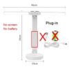 9b895e777a101822 LED Clock Table Lamp USB Chargeable Dimmable Desk Lamps 2 Heads 180 Rotate Foldable Eye Protection Desktop Reading Night Lights